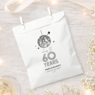 Disco Cheers 60 Years Wedding Anniversary Party Geschenktütchen