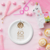 Disco Cheers 60 Years Wedding Anniversary Party Pappteller (Party)