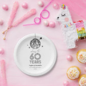 Disco Cheers 60 Years Wedding Anniversary Party Pappteller (Party)