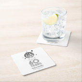 Disco Cheers 60 Years Wedding Anniversary Party Rechteckiger Pappuntersetzer (Vor Ort)