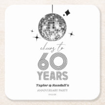 Disco Cheers 60 Years Wedding Anniversary Party