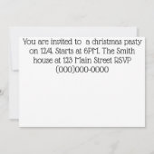 Disco Christmas Einladung (Rückseite)