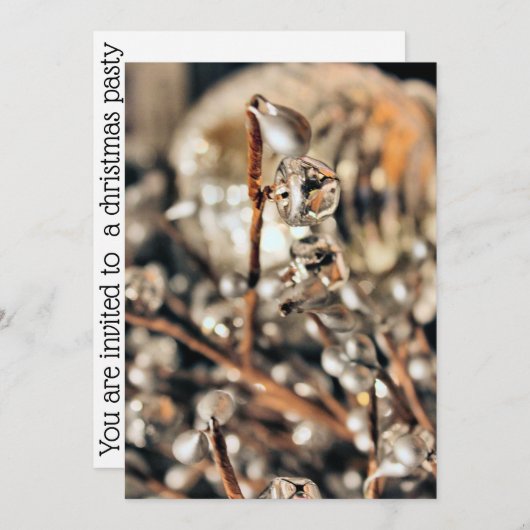 Disco Christmas Einladung (Vorne/Hinten)