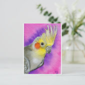 Disco Cockatiel Postkarte (Stehend Vorderseite)