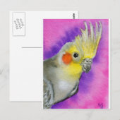 Disco Cockatiel Postkarte (Vorne/Hinten)