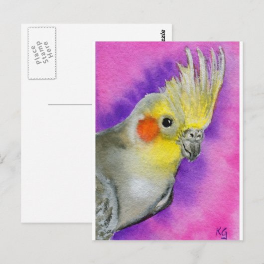 Disco Cockatiel Postkarte (Vorne/Hinten)