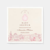 Disco Cowgirl Babydusche Serviette (Vorderseite)