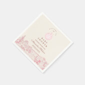 Disco Cowgirl Babydusche Serviette (Ecke)