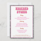 Disco Cowgirl Bachelorette Einladung (Rückseite)