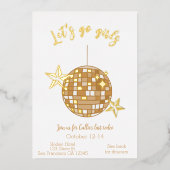 Disco Cowgirl Bachelorette Itinerary Folieneinladung (Vorderseite)