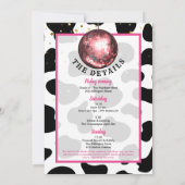 Disco Cowgirl Bachelorette Weekend Party Einladung (Rückseite)