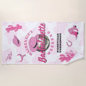 Disco Cowgirl Bachelorette Weekend Party Strandtuch (Vorderseite)