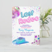 Disco Cowgirl Bachelorette Wochenende Einladung (Stehend Vorderseite)