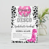 Disco Cowgirl Bachelorette Wochenende Einladung (Stehend Vorderseite)
