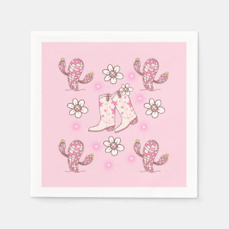 Disco Cowgirl Boot and Cactus Serviette