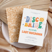 Disco Cowgirl Chic Peach Retro Junggeselinnen-Absc Einladung