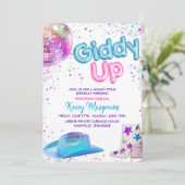 Disco Cowgirl Einladung (Stehend Vorderseite)