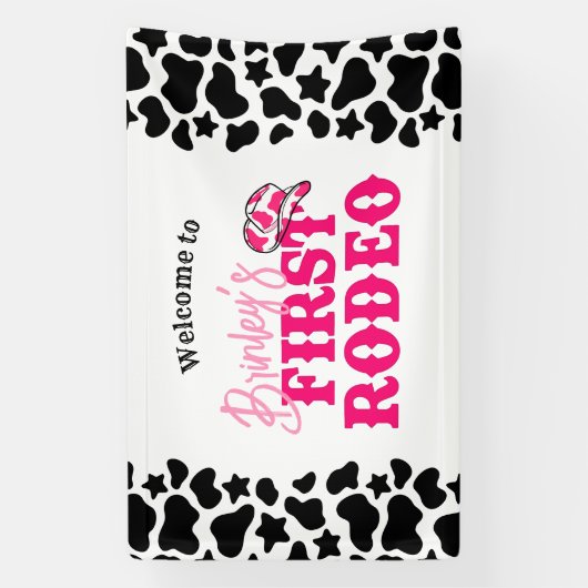 Disco Cowgirl First Rodeo Banner (Vertikal)