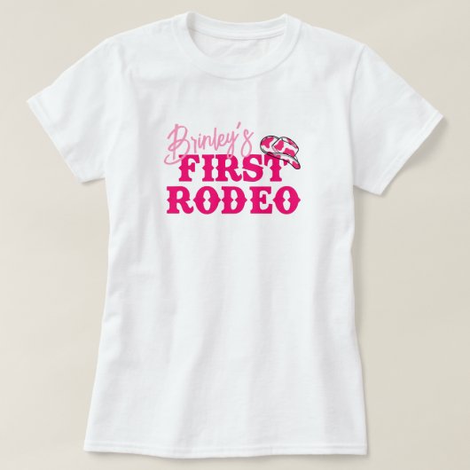 Disco Cowgirl First Rodeo T-Shirt (Design vorne)