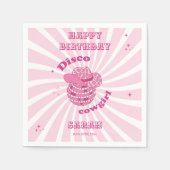 Disco Cowgirl Geburtstagsparty Paper Napkin Serviette (Vorderseite)