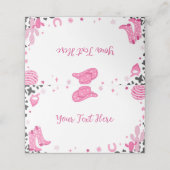 Disco Cowgirl Geburtstagsparty Platzkarte (Außenseite Aufgefaltet)