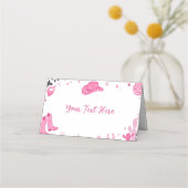 Disco Cowgirl Geburtstagsparty Platzkarte (Vorderseite)