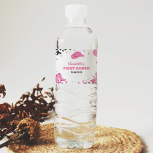 Disco Cowgirl Geburtstagsparty Water Flasche Label Wasserflaschenetikett
