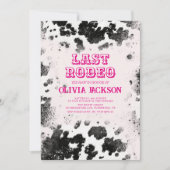 Disco Cowgirl Hot Pink Western Junggeselinnen-Absc Einladung (Vorderseite)