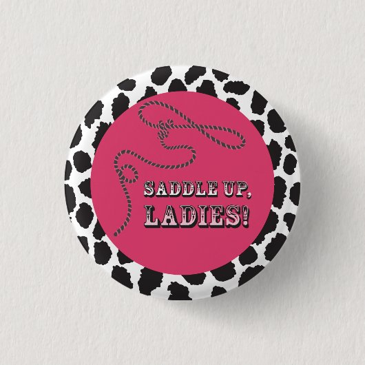 Disco Cowgirl Junggeselinnen-Abschied Button (Vorderseite)