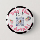 Disco Cowgirl Junggeselinnen-Abschied Venmo QR Cod Button (Vorderseite)