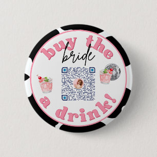 Disco Cowgirl Junggeselinnen-Abschied Venmo QR Cod Button
