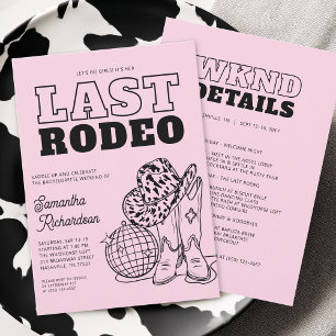 Disco-Cowgirl-Junggesellinnen-Abschiedsparty-Woche Einladung