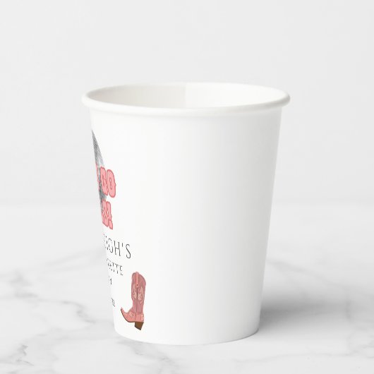 Disco Cowgirl Lasse Go Girls Junggeselinnen-Abschi Pappbecher (Links)