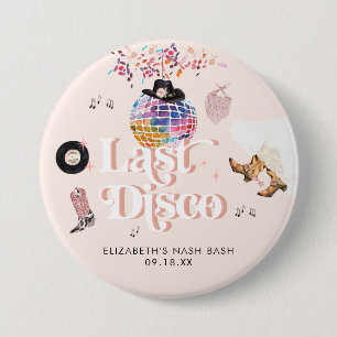 Disco Cowgirl Nashville Pink Rodeo   Junggesellinn Button