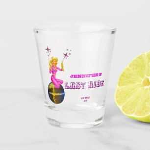 Disco Cowgirl Retro Junggeselinnen-Abschied  Schnapsglas