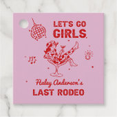 Disco Cowgirl Rodeo Bachelorette Geschenkanhänger (Vorderseite)