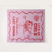 Disco Cowgirl Rodeo Bachelorette Wandteppich (Vorderseite (Horizontal))