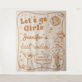 Disco Cowgirl Rodeo Bachelorette Wandteppich (Vorderseite)