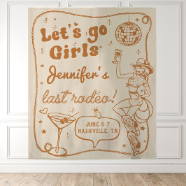 Disco Cowgirl Rodeo Bachelorette Wandteppich