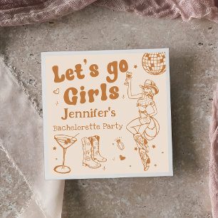 Disco Cowgirl Rodeo Junggeselinnen-Abschied Napkin Serviette