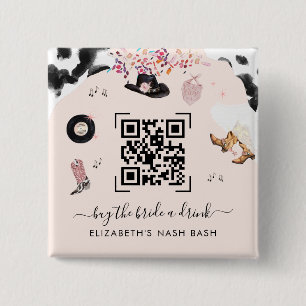 Disco-Cowgirl-Rodeo: Kauf der Braut ein Getränk QR Button