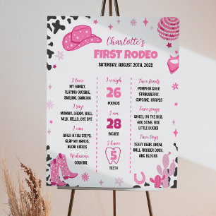 Disco Cowgirl Rodeo Startseite Milestone signieren Poster