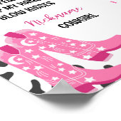 Disco Cowgirl Rodeo Startseite Milestone signieren Poster (Ecke)