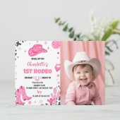 Disco Cowgirl Rodeo Western Geburtstag Einladung (Stehend Vorderseite)