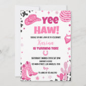 Disco Cowgirl Rodeo Western Geburtstag Einladung (Vorderseite)