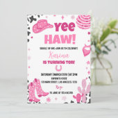 Disco Cowgirl Rodeo Western Geburtstag Einladung (Stehend Vorderseite)