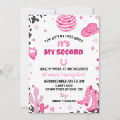 Disco Cowgirl Rodeo Western Geburtstag Einladung (Vorderseite)