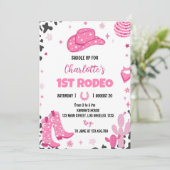 Disco Cowgirl Rodeo Western Geburtstag Einladung (Stehend Vorderseite)