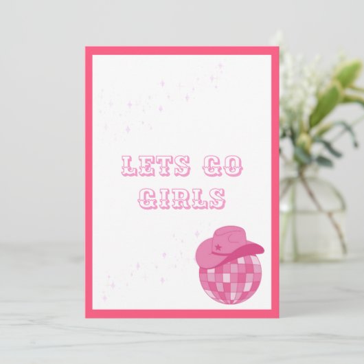 Disco Cowgirl Save The Date (Stehend Vorderseite)