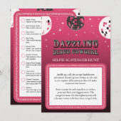 Disco Cowgirl Selfie Scavenger Hunt Game Begleitkarte (Vorne/Hinten)